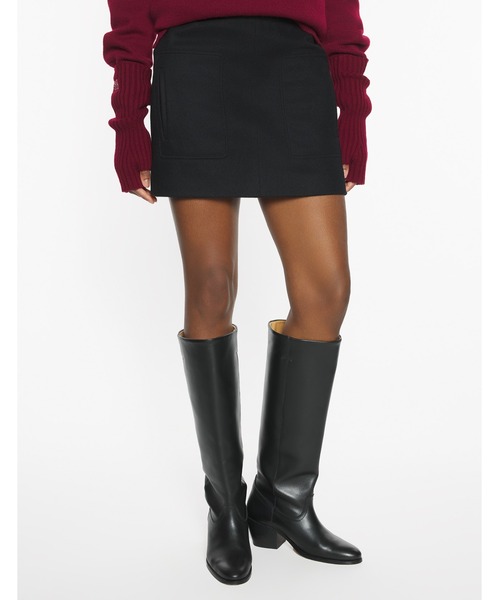 Maison Kitsune（メゾンキツネ）の「MINI WOOL SKIRT（スカート・レディース・ブラック・34/36/38/40/42）」の5枚目の写真