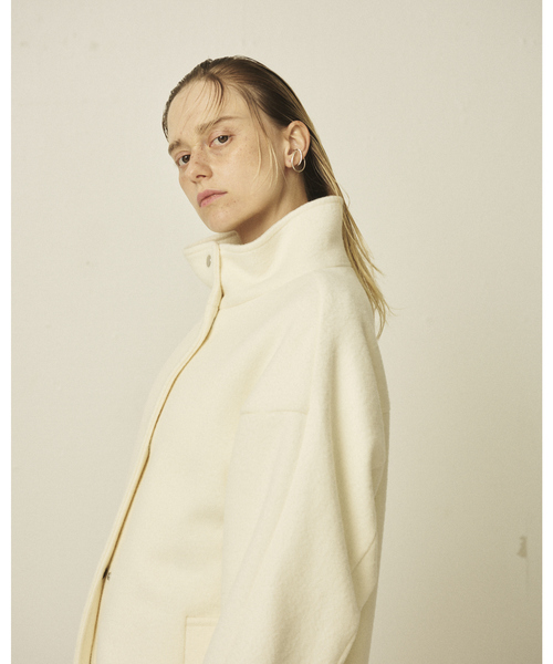 Rouge vif（ルージュヴィフ）の「【2サイズ展開】ショートビーバーウールスタンドカラーロングコート（その他アウター・レディース・モカ/オフホワイト/ブラック・36/38）」の7枚目の写真