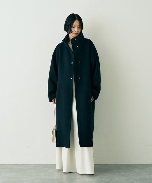 Rouge vif（ルージュヴィフ）の「【2サイズ展開】ショートビーバーウールスタンドカラーロングコート（その他アウター・レディース・モカ/オフホワイト/ブラック・36/38）」の18枚目の写真