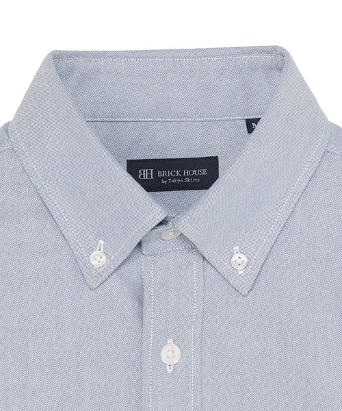 TOKYO SHIRTS（トウキョウシャツ）の「フレンチブルドッグ刺繍 オックスフォードシャツ（シャツ/ブラウス・メンズ・ブルー・LL/L/M）」の3枚目の写真