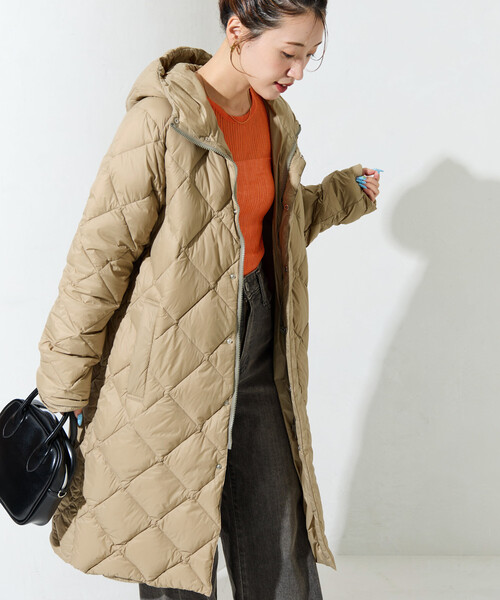 セール】限定展開 TAION/タイオン CITY PACKABLE HOOD LONG DOWN JKT