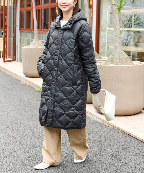 TAION シティフードロングダウンジャケット 限定展開 TAION/タイオン CITY PACKABLE HOOD LONG DOWN JKT/シティ