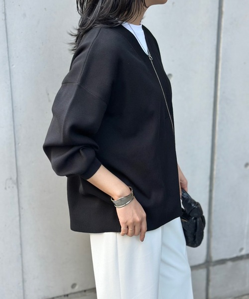 春ニット】フロント2wayニットVネックプルオーバー Emma Taylor