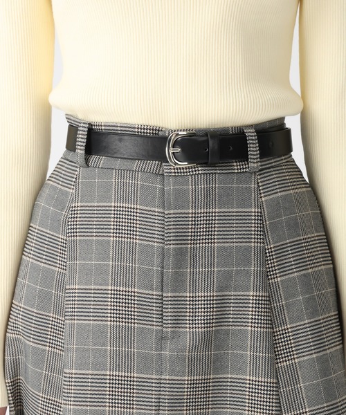 31 Sons de mode(トランテアン ソン ドゥ モード)の「2025秋冬新作 ベルト付きミディフレアスカート(スカート・レディース・ブラウン系/オフホワイト・S/M)」の22枚目の写真