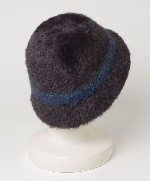 UNIVERSAL OVERALL（ユニバーサルオーバーオール）の「【UNIVERSAL OVERALL/ユニバーサルオーバーオール】ボーダー シャギーバケットハット（ハット・メンズ・ブラック/チャコール/ブラウン・FREE）」の11枚目の写真