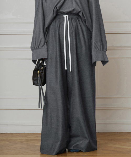 IENA LA BOUCLE（イエナラブークル）の「IENA LA BOUCLE ウールジャージイージーパンツ（その他パンツ・レディース・ブラック/グレー・36/38）」の8枚目の写真