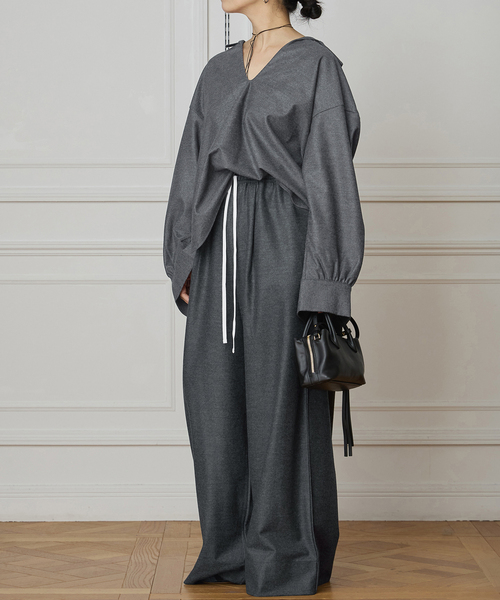 IENA LA BOUCLE（イエナラブークル）の「IENA LA BOUCLE ウールジャージイージーパンツ（その他パンツ・レディース・ブラック/グレー・36/38）」の12枚目の写真