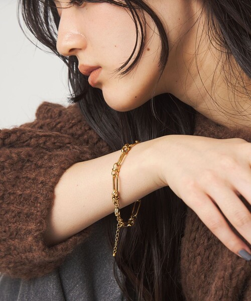 green label relaxing（グリーンレーベルリラクシング）の「【WEB限定】デザインチェーン ブレスレット（ブレスレット・レディース・シルバー/ゴールド・FREE）」の3枚目の写真