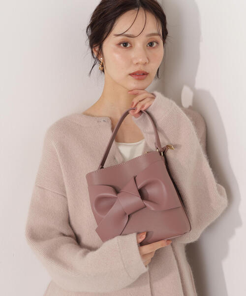 EDIT COLOGNE（エディットコロン）の「ビッグリボンバッグ（ショルダーバッグ・レディース・ブラック/ブラウン系その他/ベージュ・ﾌﾘ-）」の18枚目の写真