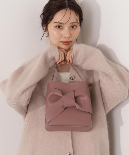 EDIT COLOGNE（エディットコロン）の「ビッグリボンバッグ（ショルダーバッグ・レディース・ブラック/ブラウン系その他/ベージュ・ﾌﾘ-）」の17枚目の写真