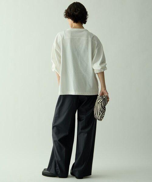 Drawing Numbers(ドローイング ナンバーズ)の「【Drawing Numbers】ライトVワイドTee(Tシャツ/カットソー・レディース・ホワイト/ブラック・38/40)」の11枚目の写真