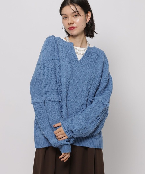 セール】ケーブルニットプルオーバー（ニット/セーター）｜niko and