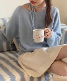 【WEB限定】リボンニットプルオーバー［韓国ファッション ガーリー］≪新作≫