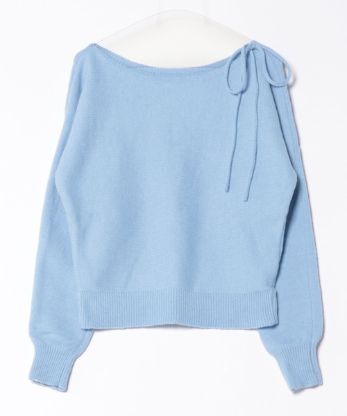 STAY MOTION（ステイモーション）の「【WEB限定】リボンニットプルオーバー［韓国ファッション ガーリー］≪AW新作≫（ニット/セーター・レディース・グレー/アイボリー/サックスブルー・F）」の12枚目の写真