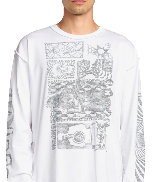 VOLCOM（ボルコム）の「VOLCOM POVJ LST/ボルコム長袖ロンT（Tシャツ/カットソー・メンズ・ホワイト・SMALL/MEDIUM/LARGE/X-LARGE）」の8枚目の写真