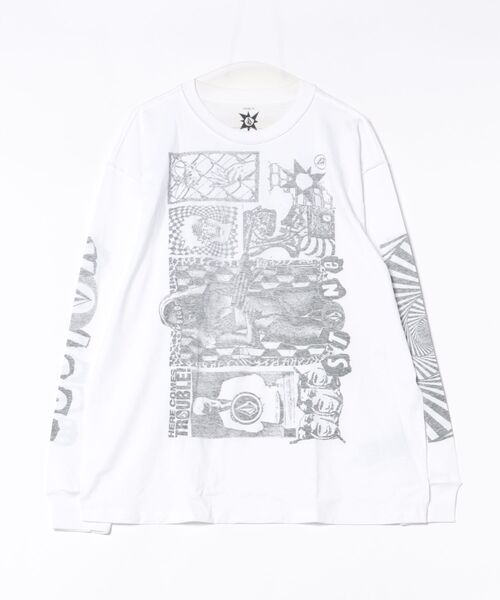 VOLCOM（ボルコム）の「VOLCOM POVJ LST/ボルコム長袖ロンT（Tシャツ/カットソー・メンズ・ホワイト・SMALL/MEDIUM/LARGE/X-LARGE）」の2枚目の写真