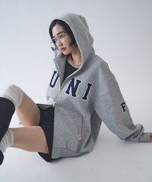 NUNIFE（ユニフィー）の「【NUNIFE】【選べる2丈！】裏起毛ロゴパーカー（パーカー）」