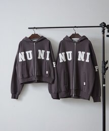 NUNIFE（ユニフィー）の「【NUNIFE】【選べる2丈！】裏起毛ロゴパーカー（パーカー・レディース）」