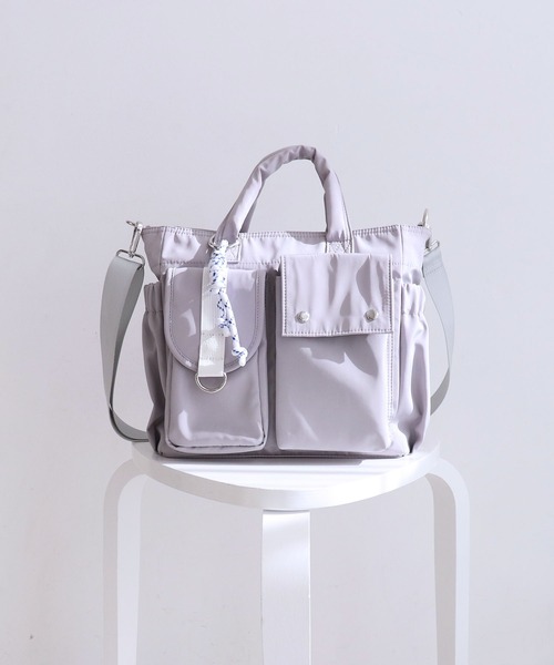 COLDE （コルデ）の「マルチポケット2wayトートバッグ（トートバッグ・レディース・グレー/ブラック・FREE）」の21枚目の写真