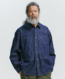FRIZMWORKS（フリズムワークス）の「DENIM CARPENTER POCKET WORK SHIRT _ BLUE（シャツ/ブラウス）」