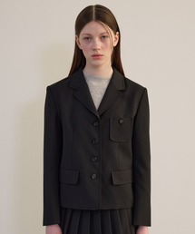 TTUDEMENT（トュードメント）の「VINTAGE WOOL JACKET BLACK（テーラードジャケット）」