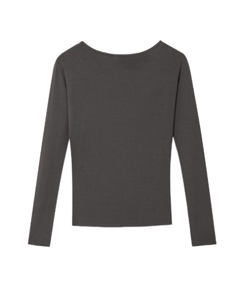 Opening Project(オープニングプロジェクト)の「Tipsy Slim Long Sleeve / ティプシー スリム ロングスリーブ(Tシャツ/カットソー・レディース・ホワイト/チャコール・S/M)」の16枚目の写真