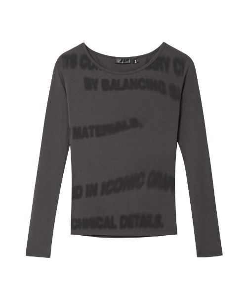 Opening Project(オープニングプロジェクト)の「Tipsy Slim Long Sleeve / ティプシー スリム ロングスリーブ(Tシャツ/カットソー・レディース・ホワイト/チャコール・S/M)」の19枚目の写真