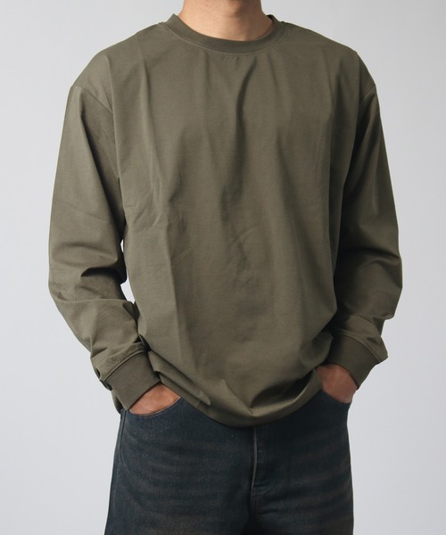 CAPTAIN STAG（キャプテンスタッグ）の「【CAPTAIN STAG / キャプテンスタッグ】ワンポイントロゴ ストレッチ 長袖Tシャツ ロンT（Tシャツ/カットソー・メンズ・カーキ/ブラック・M/L）」の10枚目の写真