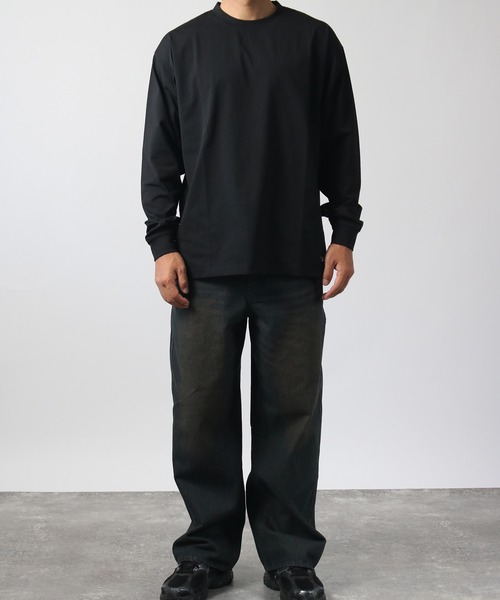 CAPTAIN STAG（キャプテンスタッグ）の「【CAPTAIN STAG / キャプテンスタッグ】ワンポイントロゴ ストレッチ 長袖Tシャツ ロンT（Tシャツ/カットソー・メンズ・カーキ/ブラック・M/L）」の19枚目の写真