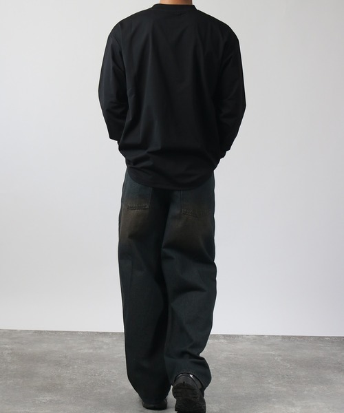 CAPTAIN STAG（キャプテンスタッグ）の「【CAPTAIN STAG / キャプテンスタッグ】ワンポイントロゴ ストレッチ 長袖Tシャツ ロンT（Tシャツ/カットソー・メンズ・カーキ/ブラック・M/L）」の20枚目の写真