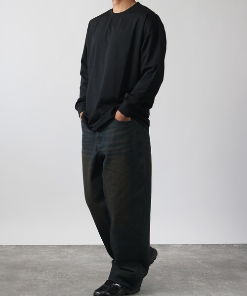 CAPTAIN STAG（キャプテンスタッグ）の「【CAPTAIN STAG / キャプテンスタッグ】ワンポイントロゴ ストレッチ 長袖Tシャツ ロンT（Tシャツ/カットソー・メンズ・カーキ/ブラック・M/L）」の21枚目の写真