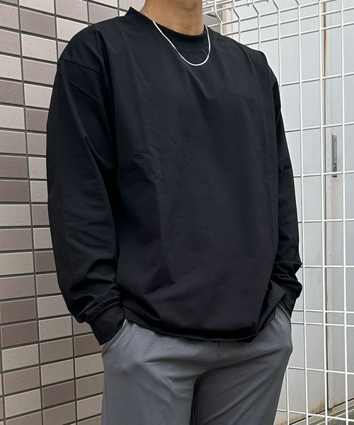 CAPTAIN STAG（キャプテンスタッグ）の「【CAPTAIN STAG / キャプテンスタッグ】ワンポイントロゴ ストレッチ 長袖Tシャツ ロンT（Tシャツ/カットソー・メンズ・カーキ/ブラック・M/L）」の16枚目の写真