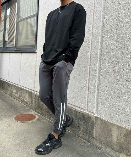 CAPTAIN STAG（キャプテンスタッグ）の「【CAPTAIN STAG / キャプテンスタッグ】ワンポイントロゴ ストレッチ 長袖Tシャツ ロンT（Tシャツ/カットソー・メンズ・カーキ/ブラック・M/L）」の18枚目の写真