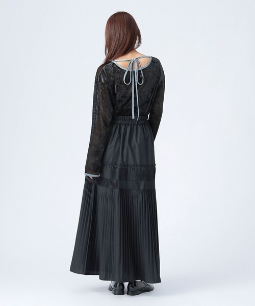 BEAMS HEART(ビームスハート)の「シアー ベロア リンガーTシャツ(Tシャツ/カットソー・レディース・イエロー系その他4/チャコールグレー/ホワイト系その他5・FREE)」の9枚目の写真