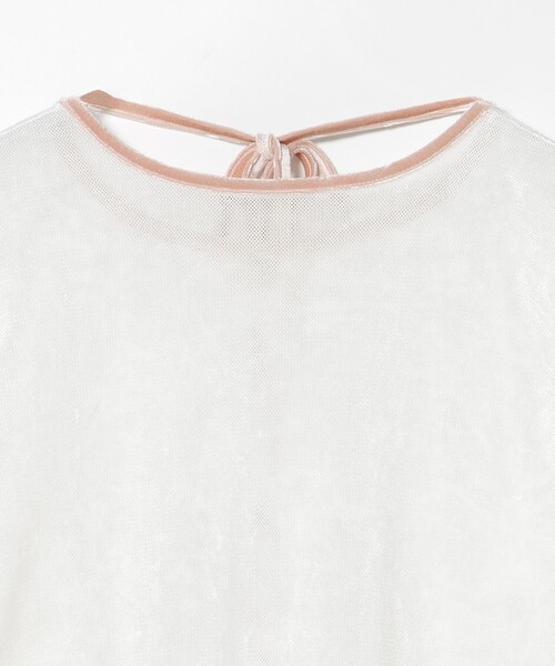 BEAMS HEART(ビームスハート)の「シアー ベロア リンガーTシャツ(Tシャツ/カットソー・レディース・イエロー系その他4/チャコールグレー/ホワイト系その他5・FREE)」の22枚目の写真