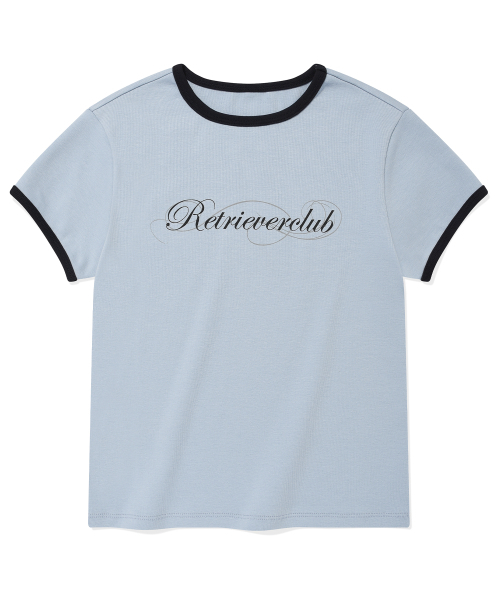 Retriever Club（レトリーバークラブ）の「WAVE SCRIPT CROP TEE [DARK SKY BLUE]（Tシャツ/カットソー・レディース・その他・SMALL/MEDIUM）」の2枚目の写真