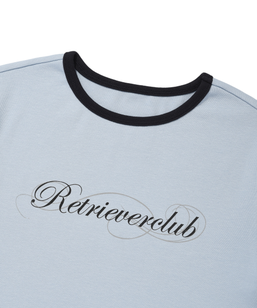 Retriever Club（レトリーバークラブ）の「WAVE SCRIPT CROP TEE [DARK SKY BLUE]（Tシャツ/カットソー・レディース・その他・SMALL/MEDIUM）」の4枚目の写真