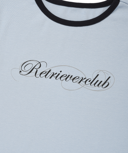 Retriever Club（レトリーバークラブ）の「WAVE SCRIPT CROP TEE [DARK SKY BLUE]（Tシャツ/カットソー・レディース・その他・SMALL/MEDIUM）」の5枚目の写真