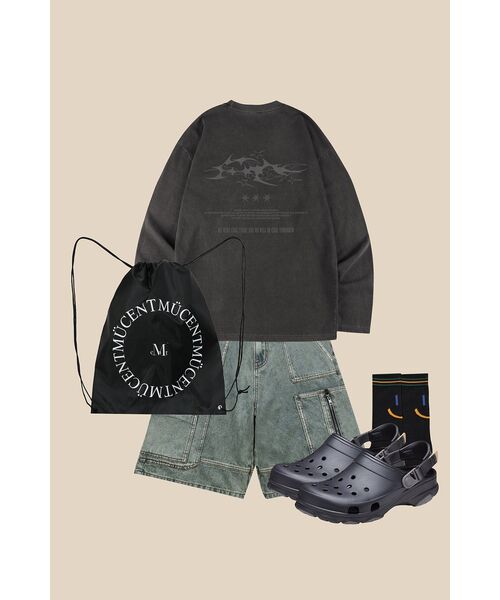MILLION DAY(ミリオンデイ)の「fervor pigment long sleeve(Tシャツ/カットソー・レディース・チャコール/ライトピンク・LARGE/MEDIUM/X-LARGE)」の4枚目の写真