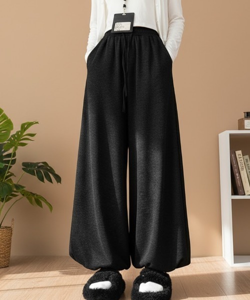 cammie(キャミー)の「バルーンワイドパンツ(その他パンツ・レディース・グレー/オフホワイト/ダークグレー・F)」の3枚目の写真