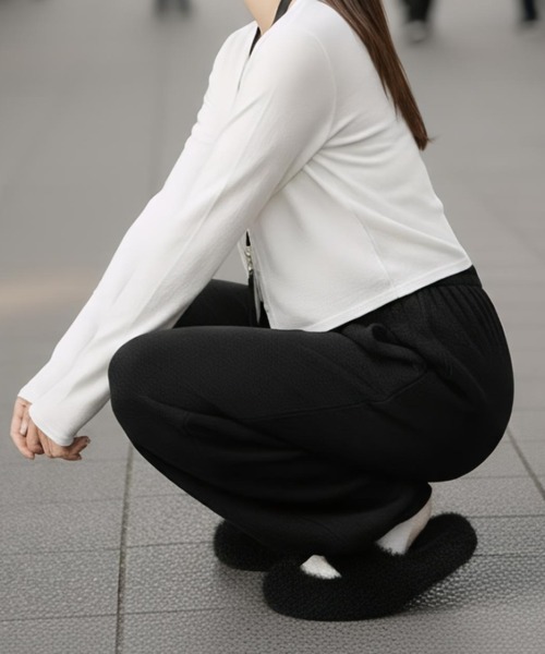cammie(キャミー)の「バルーンワイドパンツ(その他パンツ・レディース・グレー/オフホワイト/ダークグレー・F)」の11枚目の写真
