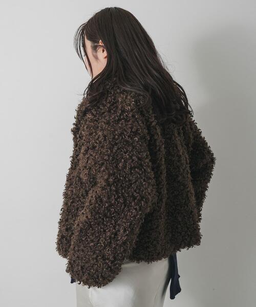 SENSE OF PLACE by URBAN RESEARCH(センスオブプレイスバイアーバンリサーチ)の「プードルファーミドルジャケット(その他アウター・レディース・ブラウン/アイボリー・ONE)」の22枚目の写真