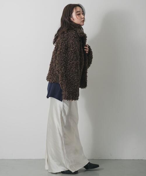 SENSE OF PLACE by URBAN RESEARCH(センスオブプレイスバイアーバンリサーチ)の「プードルファーミドルジャケット(その他アウター・レディース・ブラウン/アイボリー・ONE)」の12枚目の写真