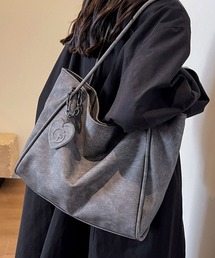 florist | 【A4収納可・チャーム付き】 グランジレザーライクトートバッグ/ ビジネスバッグ(トートバッグ)