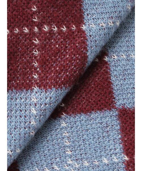 EVRIS（エヴリス）の「アーガイルニットトップス（ニット/セーター・レディース・ブルー/ブラウン・FREE）」の13枚目の写真