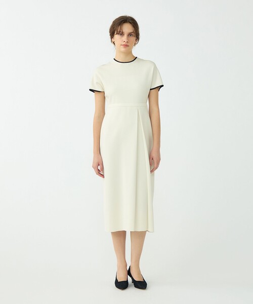 BALLSEY(ボールジィ)の「ミラノリブ ウエストタックワンピース(ワンピース・レディース・ネイビー/ホワイト・36)」の6枚目の写真