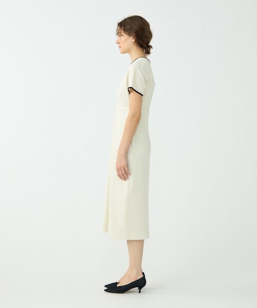 BALLSEY(ボールジィ)の「ミラノリブ ウエストタックワンピース(ワンピース・レディース・ネイビー/ホワイト・36)」の5枚目の写真