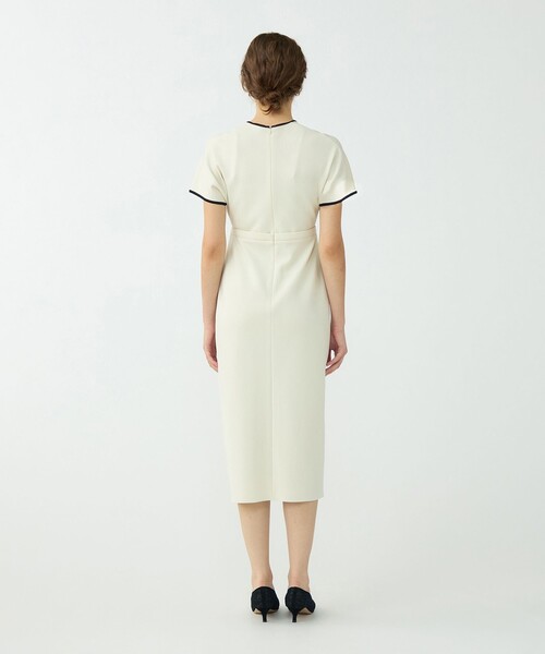 BALLSEY(ボールジィ)の「ミラノリブ ウエストタックワンピース(ワンピース・レディース・ネイビー/ホワイト・36)」の4枚目の写真