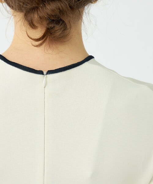 BALLSEY(ボールジィ)の「ミラノリブ ウエストタックワンピース(ワンピース・レディース・ネイビー/ホワイト・36)」の7枚目の写真