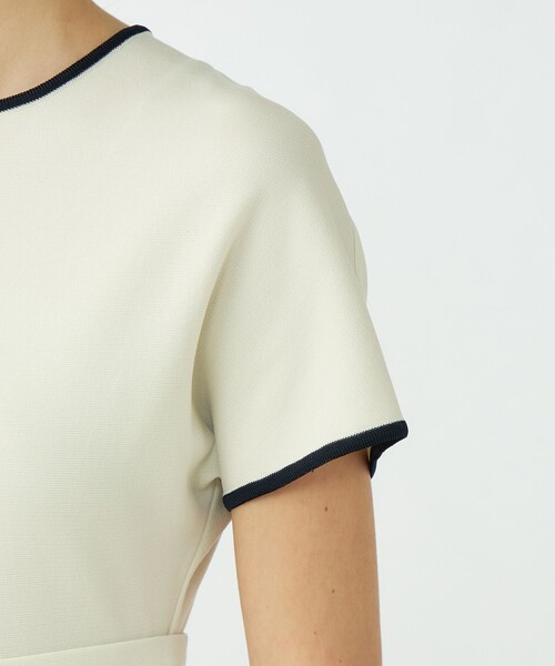 BALLSEY(ボールジィ)の「ミラノリブ ウエストタックワンピース(ワンピース・レディース・ネイビー/ホワイト・36)」の8枚目の写真